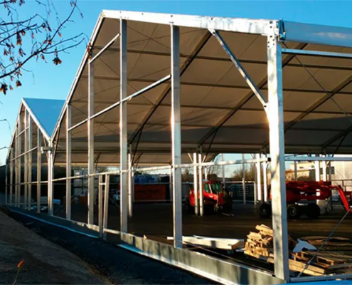 Estructura desmontable. Carpas metálicas desmontables