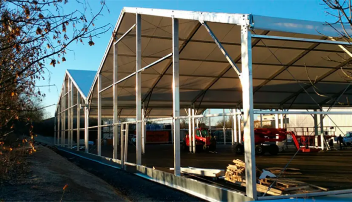 Estructura desmontable. Carpas metálicas desmontables