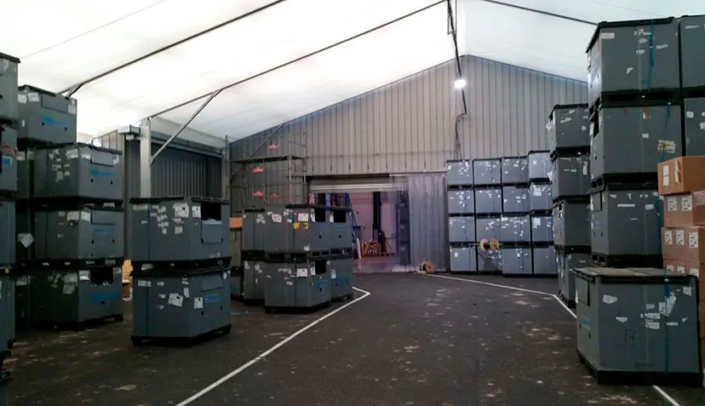 Almacenamiento con carpa almacen OMEGANAVE