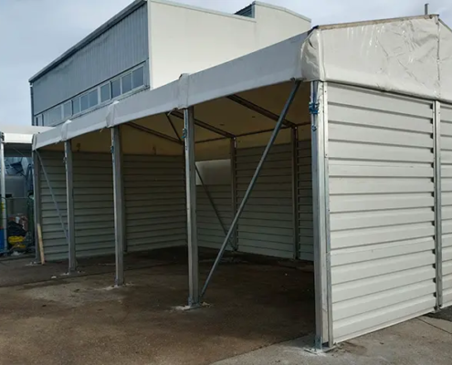 Carpa abierta a medida OMEGANAVE. Naves prefabricadas de ocasión