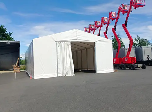 Montaje de carpa industrial