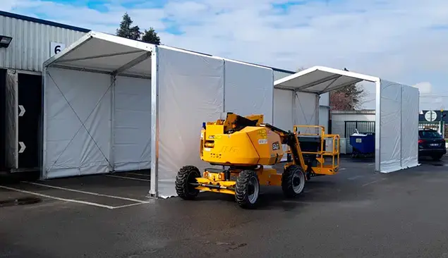 2 carpas 5 x 5m resistentes al agua y al viente Carpas resistentes al agua y viento para industria
