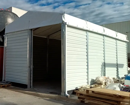 Nave pequeña desmontable. Carpas industriales desmontables a medida